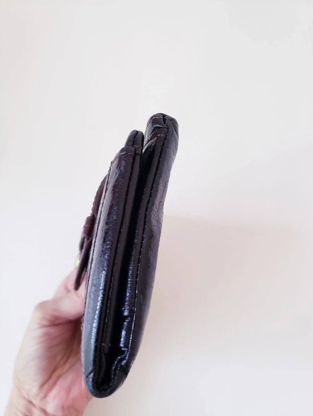 HOBO Black Brown Leather Wallet